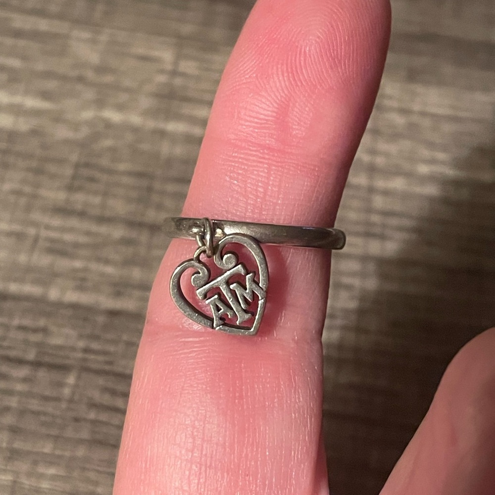 *RETIRED* JAMES AVERY ❤️ Texas A&M Dangle Ring size 7 Ster Silver - Picture 3 of 4